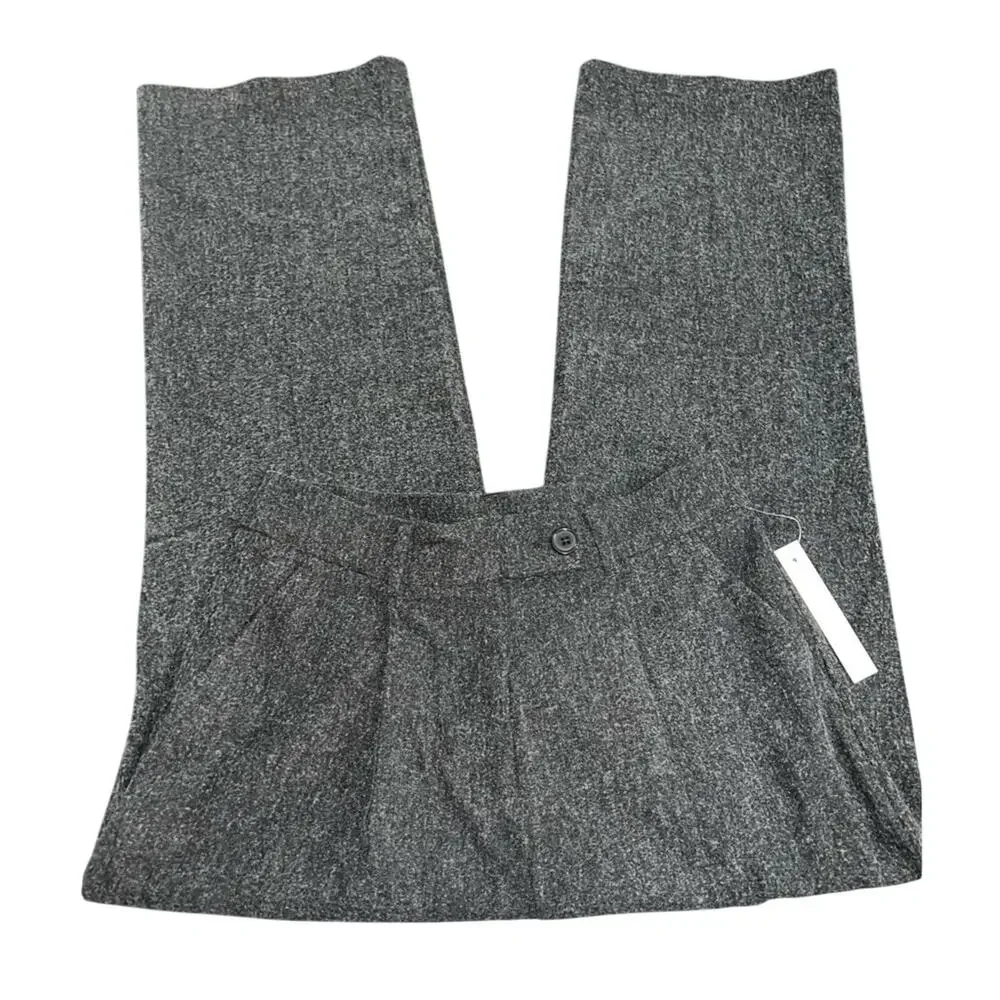 NEW JOE B. BY JOE BENBASSET SUBTLE FUZZY GREY PLEATED DRESS PANTS SZ M